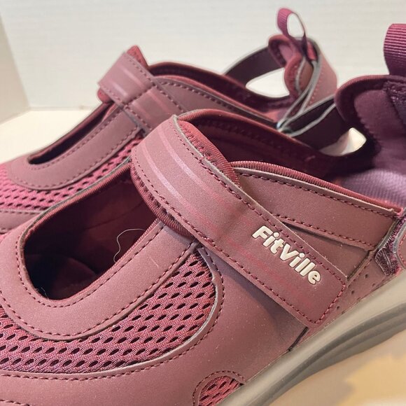 FitVille Womens Wide Fit Mary Jane Style Shoes Size 8 Breathable Mesh & Syntheti - Picture 6 of 10